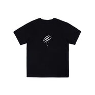 SuaMoment抓痕基礎(chǔ)字母短袖國(guó)潮簡(jiǎn)約潮流百搭T恤情侶裝體恤五分袖 【X320抓痕】純棉黑色 M