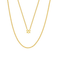 阿梵尼999足金側身鏈 黃金項鏈女款素鏈配鏈純金鎖骨鏈 送女友定價(jià) 足金側身鏈 約2.6g