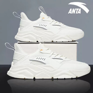anta kids安踏男鞋老爹鞋2025夏季旗艦白色軟底防滑百搭休閑運動鞋 8820-3象牙白 40