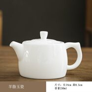 羊脂玉茶壺羊脂玉陶瓷茶壺白色單個(gè)功夫茶具西施井欄 羊脂玉瓷-井欄壺 230ml 140~350ml