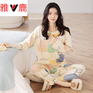 雅鹿純棉睡衣女長(cháng)袖春秋款2026新款女士套頭可愛(ài)秋季可外穿家居服套裝 國色天姿 【四季可穿】 M 【建議體重100斤以?xún)取?
                                         title=