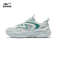 鴻星爾克2025新款秋冬風(fēng)旋男鞋網(wǎng)面透氣簡(jiǎn)約百搭老爹鞋軟彈厚底休閑運動(dòng)鞋 淺灰綠/黛綠色 39