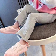 HUALIN FASHION女童韓系打底褲時(shí)尚淑女喇叭長(zhǎng)褲秋裝2025 灰色 100 cm