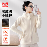 貓人加厚連帽衛(wèi)衣外套女2025冬季新款小個子短款休閑短外套上衣開衫