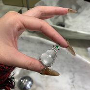 七笙紀冰種佛公玉髓吊墜大S925銀項鏈女彌勒佛玉墜大肚佛笑佛毛衣鏈玉佛 水沫玉胖葫蘆【單吊墜】 40cm+5cm鏈長