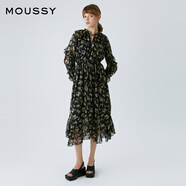 moussy 【歐陽(yáng)娜娜同款】女裝新款度假連衣裙028GAH30-6140 025花紋黑色 M 00002