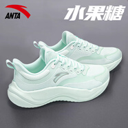 安踏水果糖丨女鞋運動(dòng)鞋子夏季新款網(wǎng)面透氣跑步鞋輕質(zhì)緩震回彈跑鞋女 淺曦綠-1 39