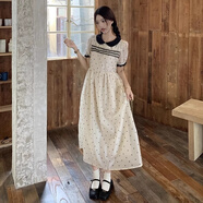 崽白奶甜系減齡蕾絲拼接娃娃領(lǐng)波點連衣裙女夏季寬松顯瘦泡泡袖中長裙 可愛娃娃領(lǐng)波點連衣裙 均碼 s 關(guān)注店鋪送小禮物
