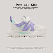 德爾惠德爾惠兒童鞋子男2025春季新款魔術(shù)貼童鞋網(wǎng)面輕便軟底男童運(yùn)動(dòng)鞋 QL1145葡提奶凍紫 38 38碼 適合腳長(zhǎng)22.0cm