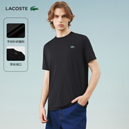 LACOSTE法國(guó)鱷魚男裝25春夏新款時(shí)尚純色運(yùn)動(dòng)休閑圓領(lǐng)T恤|TH8920 031/黑色 3XL 8