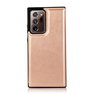 卓際 適用于三星Note20ultra手機殼note20瘋馬料雙扣卡包Note10plus復古便攜防摔保護套三星Note9外殼 粉色 三星Note20