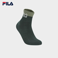 FILA 斐樂(lè)官方男襪中腰襪2025秋新款時(shí)尚撞色襪子休閑舒適中筒襪 亞灰綠-KK XS