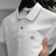 TOMMY JEANS湯米純*棉Polo衫男士夏季薄款時(shí)尚休閑刺繡中青年半袖T恤 白色 M  100-125斤