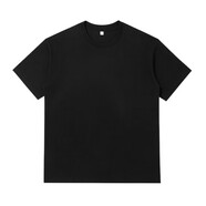 凡客誠品（VANCL）同款男士夏季新款純棉T恤寬松舒適落肩設計 黑色 S