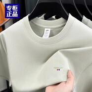 利郎夏季純棉短袖恤男新款圓領(lǐng)時(shí)尚百搭中年休閑上衣男裝打底衫體恤 丁香灰 gl-2201-2 均碼 m