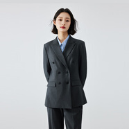 伯德小姐西裝外套女士職場(chǎng)高級感面試正裝小個(gè)子職業(yè)西服套裝 TZ03 高級灰西裝 【春秋款】 XL -適合114-122斤可穿