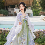十三余小豆蔻兒[獨(dú)步攬花]春夏新款刺繡褙子花卉印花吊帶裙?jié)h服女 吊帶裙 現(xiàn)貨 S
