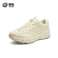 探拓（TECTOP）運(yùn)動(dòng)鞋男25春夏舒適輕便跑步鞋女透氣戶外徒步鞋 女款象牙黃/桃花粉 37