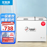 北極熊（BEIJIXIONG）雙溫冰柜家用小型雙箱冷柜 冷藏冷凍兩用柜雙門商用大容量臥式冰箱節(jié)能省電 雙門雙溫191升【一級(jí)能效 全國聯(lián)?！?191L