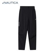 NAUTICA諾帝卡童裝 男童女童運(yùn)動(dòng)長褲春夏季戶外直筒褲休閑褲子 黑色 120