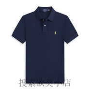 拉夫勞倫（Ralph lauren）美國保羅polo衫夏季短袖t恤男士小馬標(biāo)體恤翻領(lǐng)純棉上衣 02寶藍(lán) 2XL 180-200斤