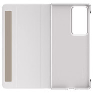 華為（HUAWEI）適用于榮耀Magic V2手機殼保護套Magic Vs2全包防摔智能視窗翻蓋 素皮版白色智能視窗皮套 榮耀MagicVs2