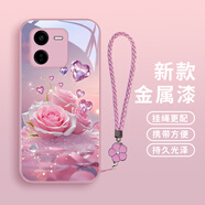 勁國(guó)興心鉆花朵適用vivoY37pro手機(jī)殼Y37m玻璃殼Y52s保護(hù)套y53s高顏值浪漫女生y31s小眾y33sY55s掛繩防摔 【L214心鉆花朵A款少女粉-金屬漆】送S11精美 vivo Y37