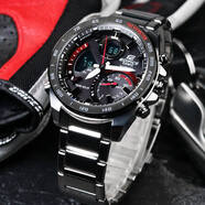 卡西歐（CASIO）手表太陽能運動鋼帶賽車男腕表EQS-500DB-1A ECB-900YDB-1A【太陽能+藍(lán)牙+藍(lán)