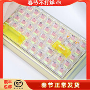 AinbellBase68-黃色系鍵盤(pán)客制化機械熱插拔三模DIY換裝換膚 指定顏色搭配把喜歡的配色告訴 混搭軸星黛+貝兒+霹靂隨機搭