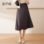 愛(ài)特愛(ài)（EITIE）經(jīng)典傘裙高腰A字通勤OL百搭顯瘦半身裙春夏新款裙子A2506523 53灰色 L 165