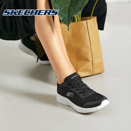 斯凱奇（Skechers）女鞋 透氣網(wǎng)面鞋軟底輕便運動(dòng)鞋緩震跑步鞋 BLK 35.5