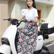 暢印新款騎車(chē)防曬裙夏季防走光器一片式半身裙薄款遮陽(yáng)護腿擋風(fēng)裙遮陽(yáng) 藍澎花【防曬+防走光】 均碼 (80-160斤)