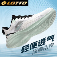 樂途（LOTTO）跑步鞋男鞋網(wǎng)面透氣休閑減震競速運(yùn)動(dòng)鞋男 1169W 微晶白/玉綠 40