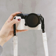 耐影適用于索尼微單A6400相機包A5100 A5000 A6300 A6100 NEX-6保護殼皮套半套底座保護套 新：a5000/A5100白色底座+肩帶