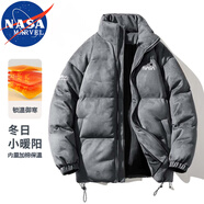 NASA MARVEL棉衣男冬季外套棉服外套加厚立領(lǐng)麂皮絨潮牌寬松百搭情侶裝男裝
