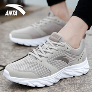 anta kids安踏男鞋跑步鞋夏季2025新款網(wǎng)鞋網(wǎng)面透氣運動(dòng)鞋子男 -7二度灰/安踏白 39