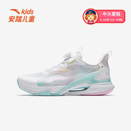 安踏兒童運動(dòng)鞋跑鞋女大童夏季新款網(wǎng)面透氣犟彈緩震精靈跑鞋商場(chǎng)同款 安踏白/冰爽藍/檸香綠-5 34 碼