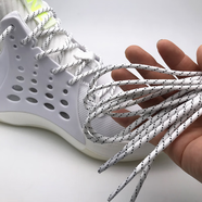 巖植適配李寧lining音速7閃擊6韋德之道圓形鞋帶籃球運動(dòng)跑鞋男女 白色黑點(diǎn)140厘米