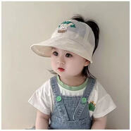 U&MUDI嬰幼兒帽子夏季1-3歲男女寶寶網(wǎng)眼透氣防曬遮陽(yáng)帽大帽檐可折疊帽3 米色小兔 45-50cm(5個(gè)月-3歲)