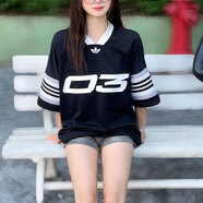 阿迪達斯 （adidas）三葉草短袖T恤男裝女裝夏季運動(dòng)服寬松網(wǎng)眼透氣半袖休閑上衣 IY7378黑色 S