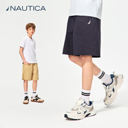 NAUTICA諾帝卡/男童女童工裝卡其褲夏季兒童短褲五分褲褲子學(xué)院基本款 藏青 130