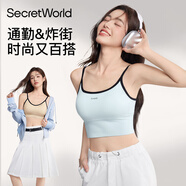 SecretWorld吊帶女可外穿洋氣帶胸墊少女內搭運動(dòng)內衣一體免穿文胸女士背心