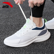 anta kids安踏男鞋夏季新款跑鞋減震軟底運動鞋官網(wǎng)鞋透氣跑步鞋男款 象牙白/鋼灰5561F-1 42