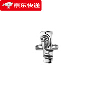 巴克樂樂復(fù)古半人臉面具戒指男女時尚冷淡風(fēng)開口指環(huán)個性做舊仿泰銀食指戒 J1570半人臉戒指 開口可調(diào)節(jié)