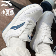 安踏（ANTA）女鞋板鞋女夏季新款厚底增高潮流百搭休閑運動(dòng)鞋經(jīng)典小白鞋 象牙白/沙?；?37.5
