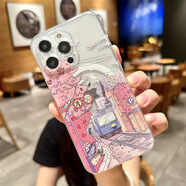 京世磁吸Magsafe適用蘋果15promax手機(jī)殼iPhone14保護(hù)套13新款12風(fēng)景1 191磁吸殼-粉色樹木風(fēng)景火車 iPhone16