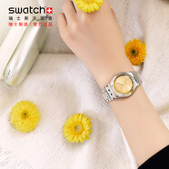 斯沃琪（Swatch）瑞士手表 金屬女士腕表畢業(yè)禮物送女友送媽媽 太陽花語YLS236G
