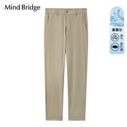 Mind Bridge【亞麻】休閑褲男士夏季薄款長褲2025新款萊賽爾褲子 卡其 M 170/76A