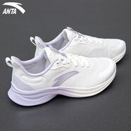 anta kids安踏女鞋跑鞋夏季新款輕便減震跑步鞋網(wǎng)面白色運(yùn)動鞋體考跳繩鞋子 5501-7象牙白/淡紫灰 37.5