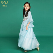 愛(ài)安玖兒童漢服女童古裝超仙中國(guó)風(fēng)旗袍唐裝新款春秋季寶寶拜年改良冬裝